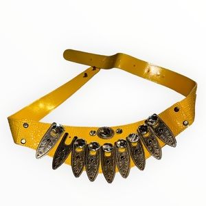 Vintage leather and jewel belt